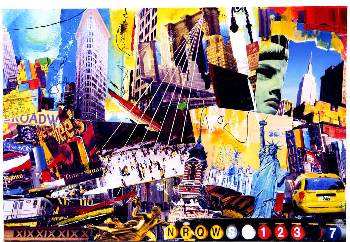 New York City Collage Postcard